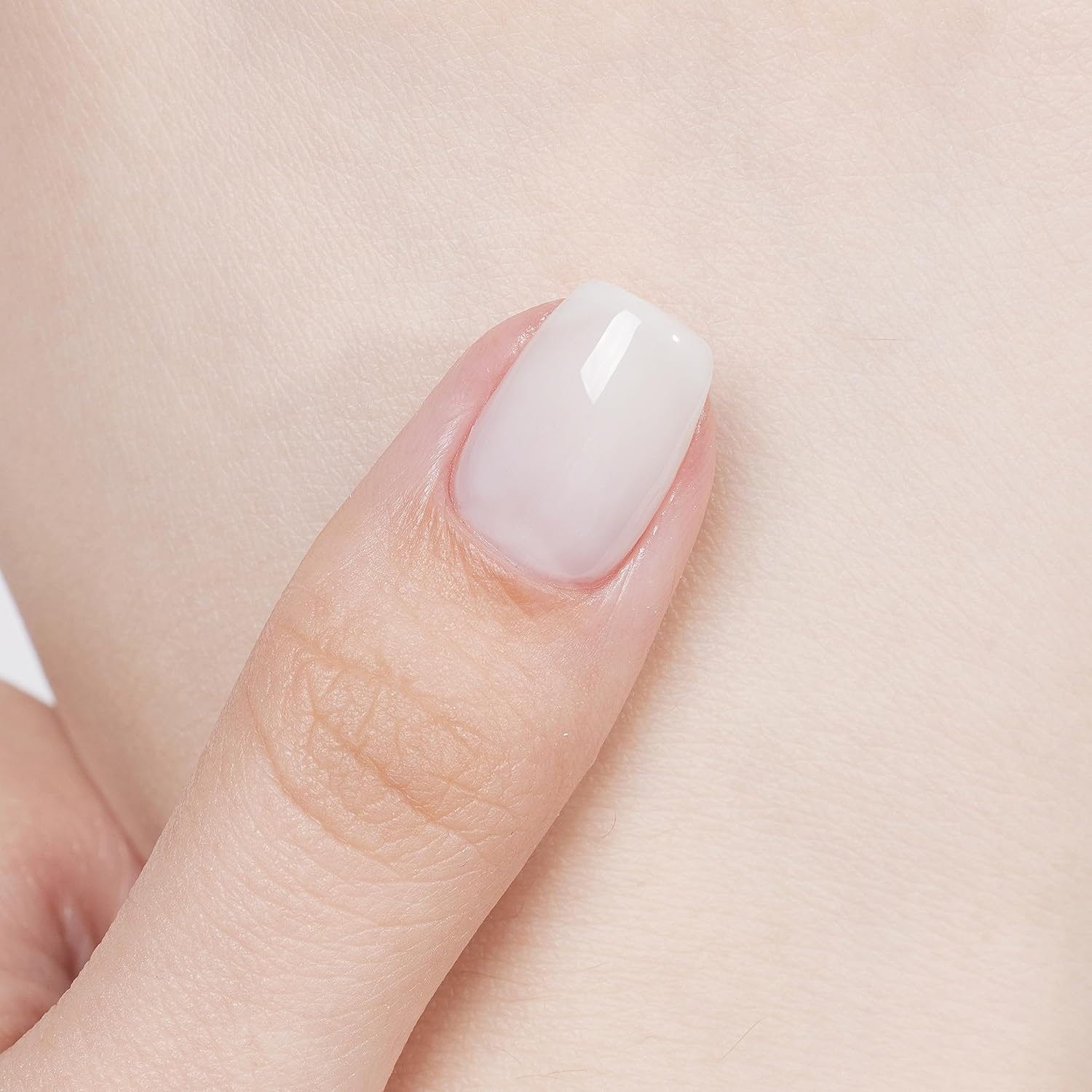 ITUTU Esmalte de uñas de gel blanco lechoso, 0.3 fl oz (0.3 fl oz), esmalte de gel translúcido de color gelatina de color UV LED para curar la luz