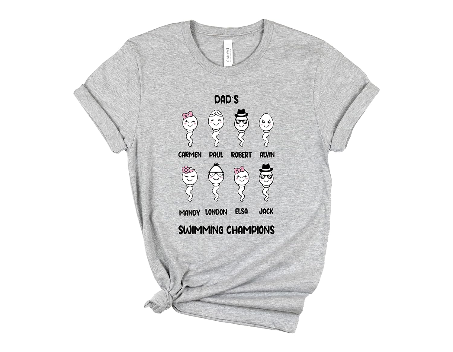 Custom Dad Shirts, Best Fathers Day Gifts From Kids, Dads Swimming Champions, Custom Fathers Day Gifts From Son and Daughter, Personalized Dad and