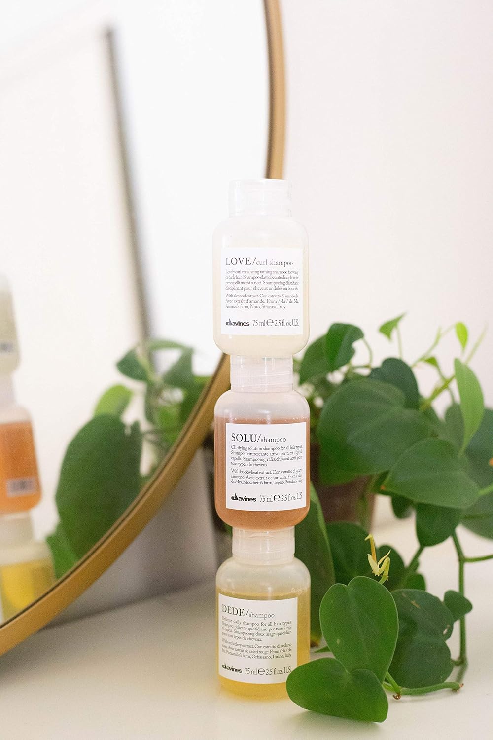 Davines Champú DEDE, limpieza diaria delicada para todo tipo de cabello, equilibra y añade brillo