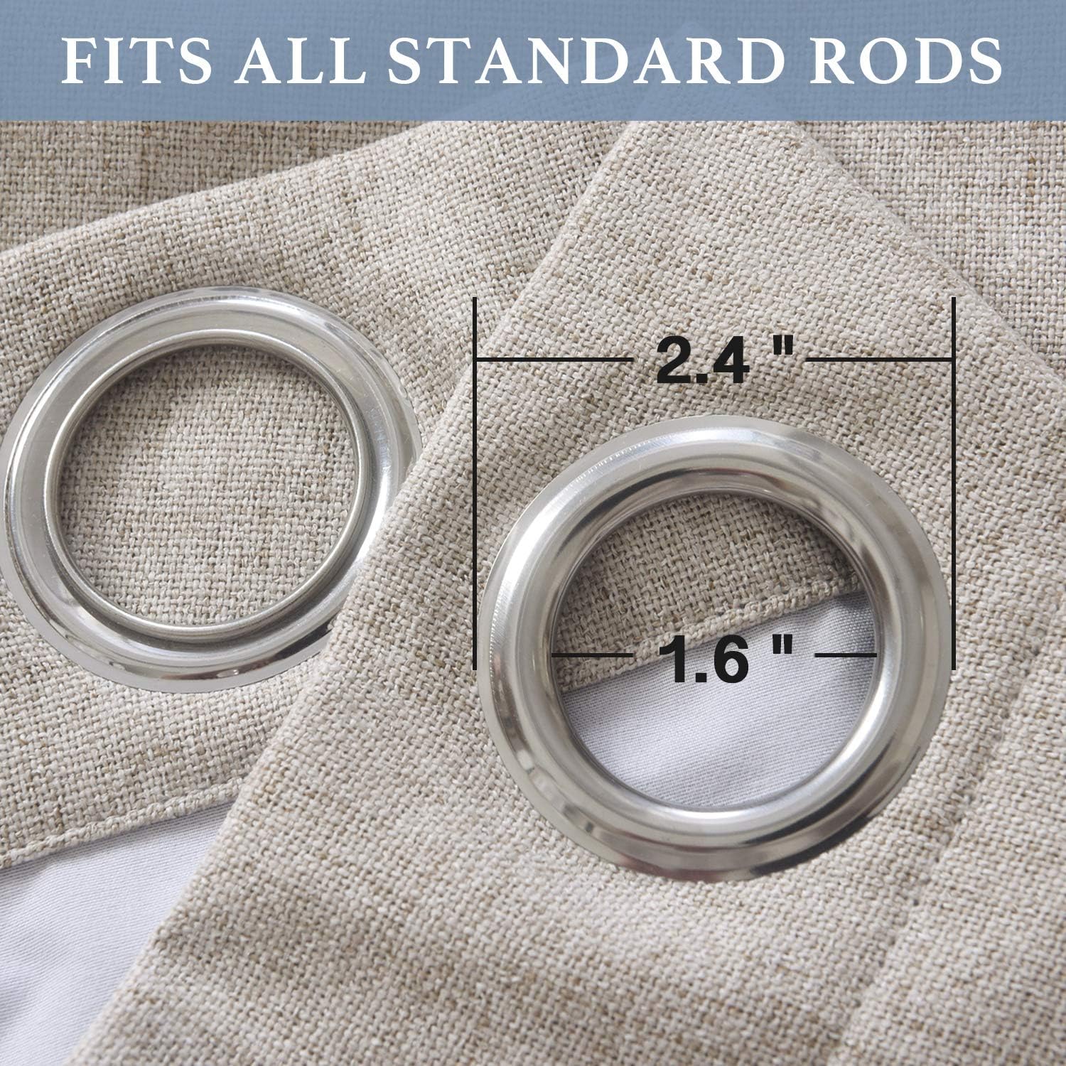 100% Blackout Shield Cortinas para puerta corrediza con aspecto texturizado de lino con forro opaco, cortinas opacas con aislamiento térmico,