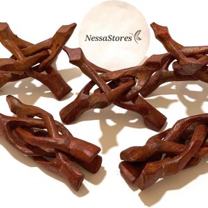 Soporte de madera para trípode tallado 4″ #JC-045 (12 piezas) Soporte de madera para trípode tallado 4″ #JC-045 (12 piezas)