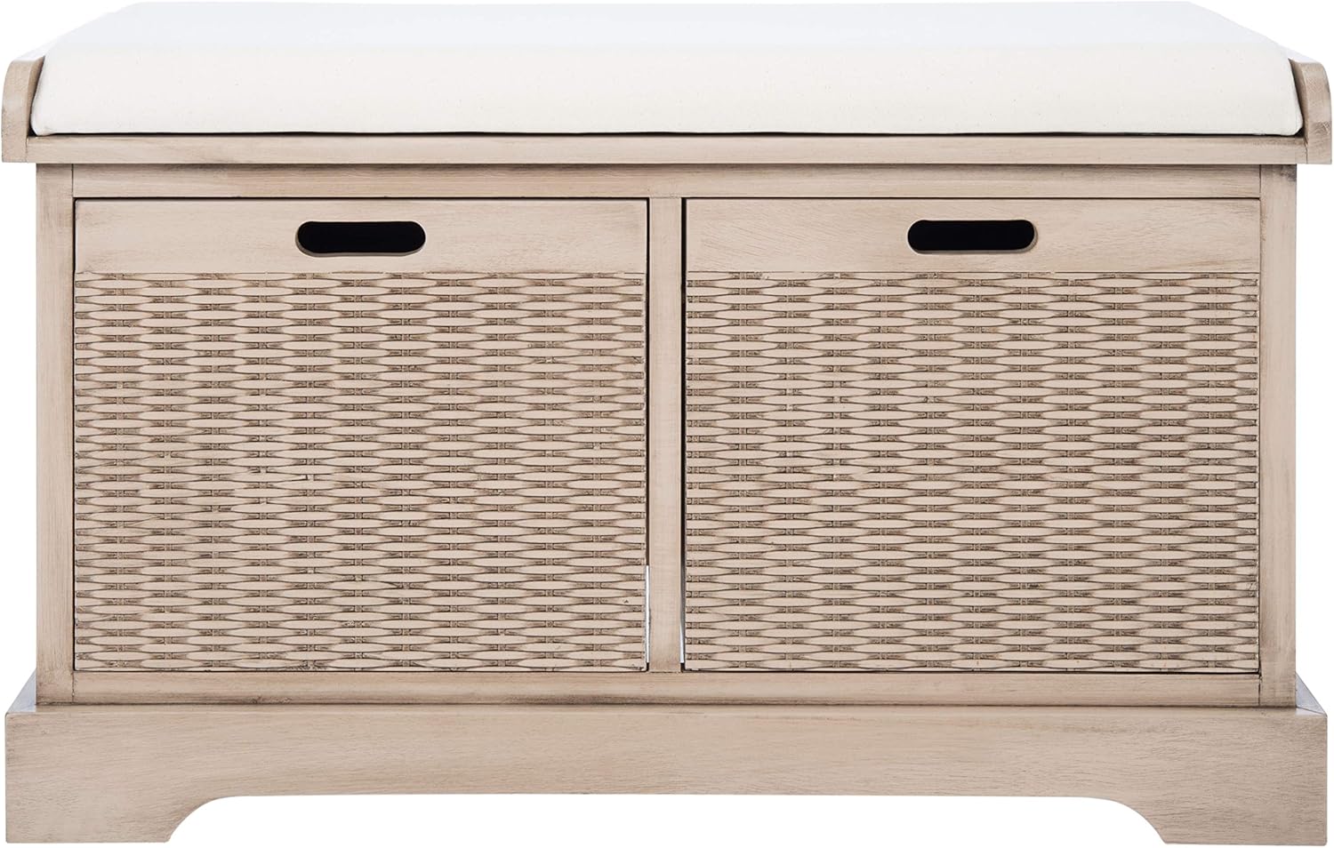 Safavieh Home Collection Landers BCH5702D – Banco de almacenamiento con 2 cajones y cojines (totalmente montado) BCH5702D, 0