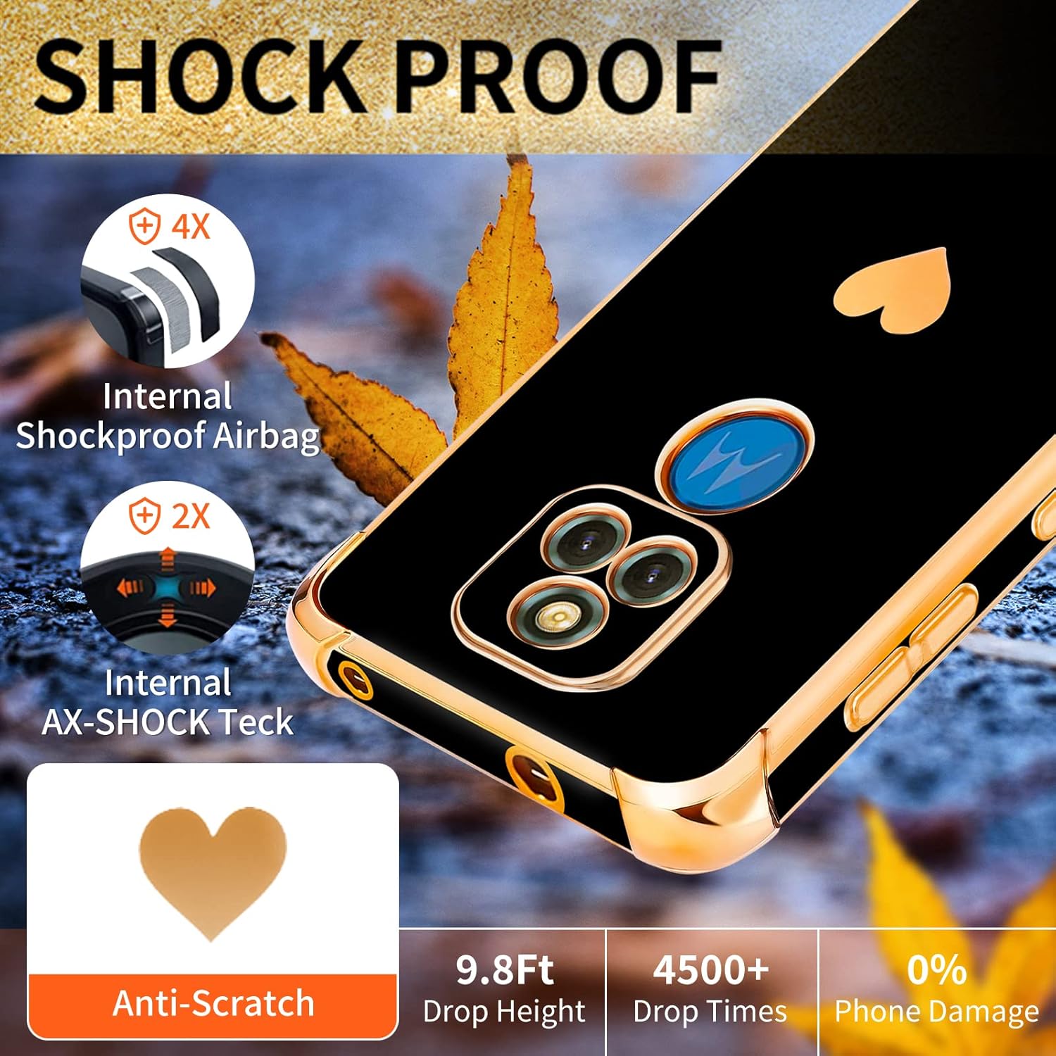 Shorogyt Funda de corazón para Motorola Moto G Play 2021 de 6.5 pulgadas para mujer, bonito diseño estético de corazones de amor, diseño femenino,