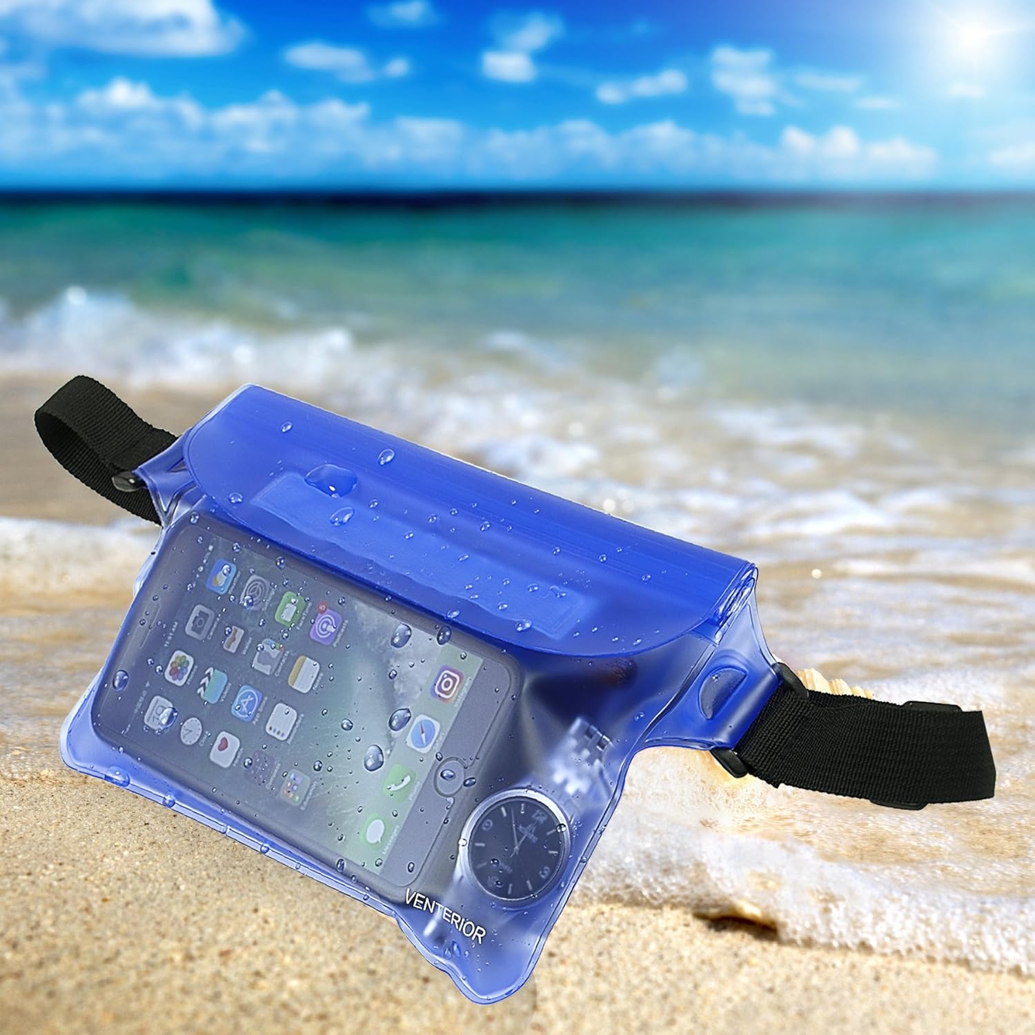 Riñonera impermeable paquete de 2  Accesorios de playa Bolsa seca Riñonera impermeable para natación, esnórquel, vela, kayak, playa, piscina,