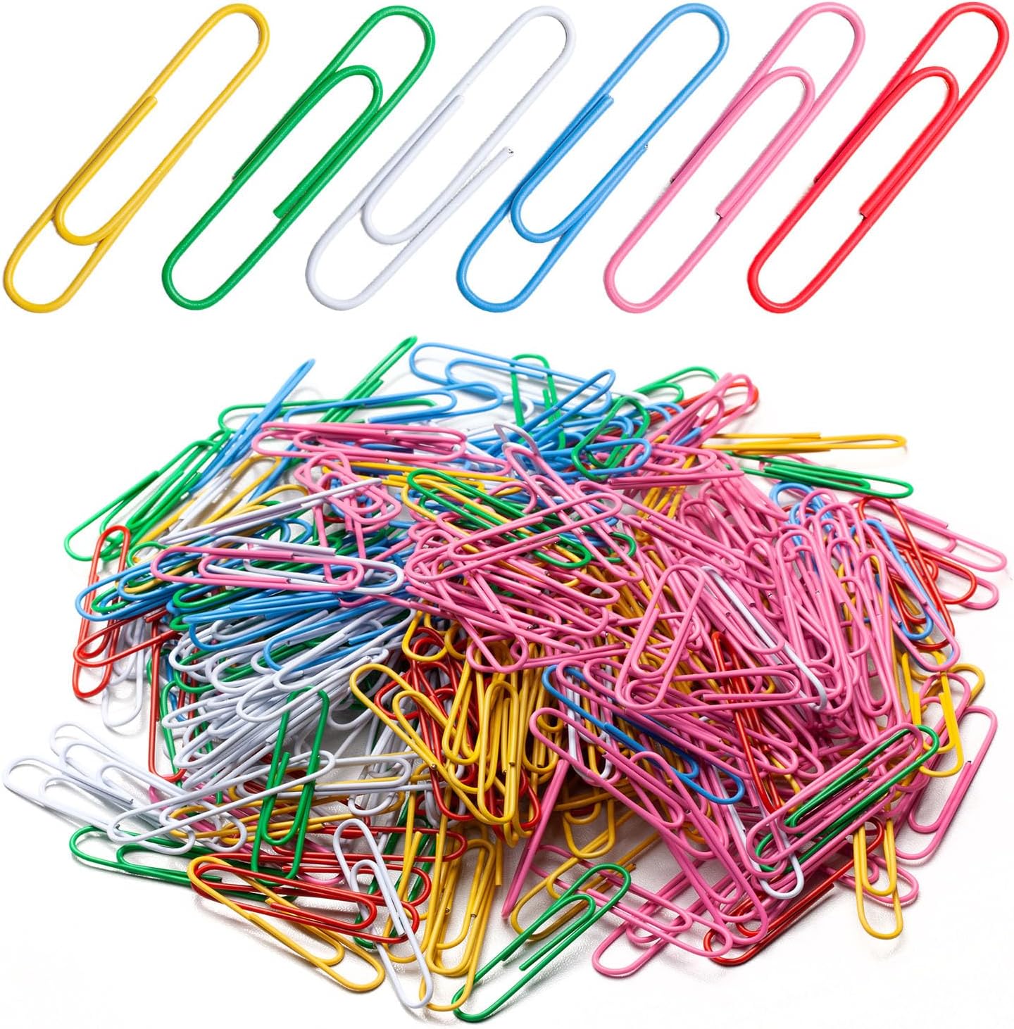 300 clips de papel grandes, clips de papel jumbo de 2 pulgadas, clips de papel de colores surtidos, ideales para oficina, escuela y uso personal