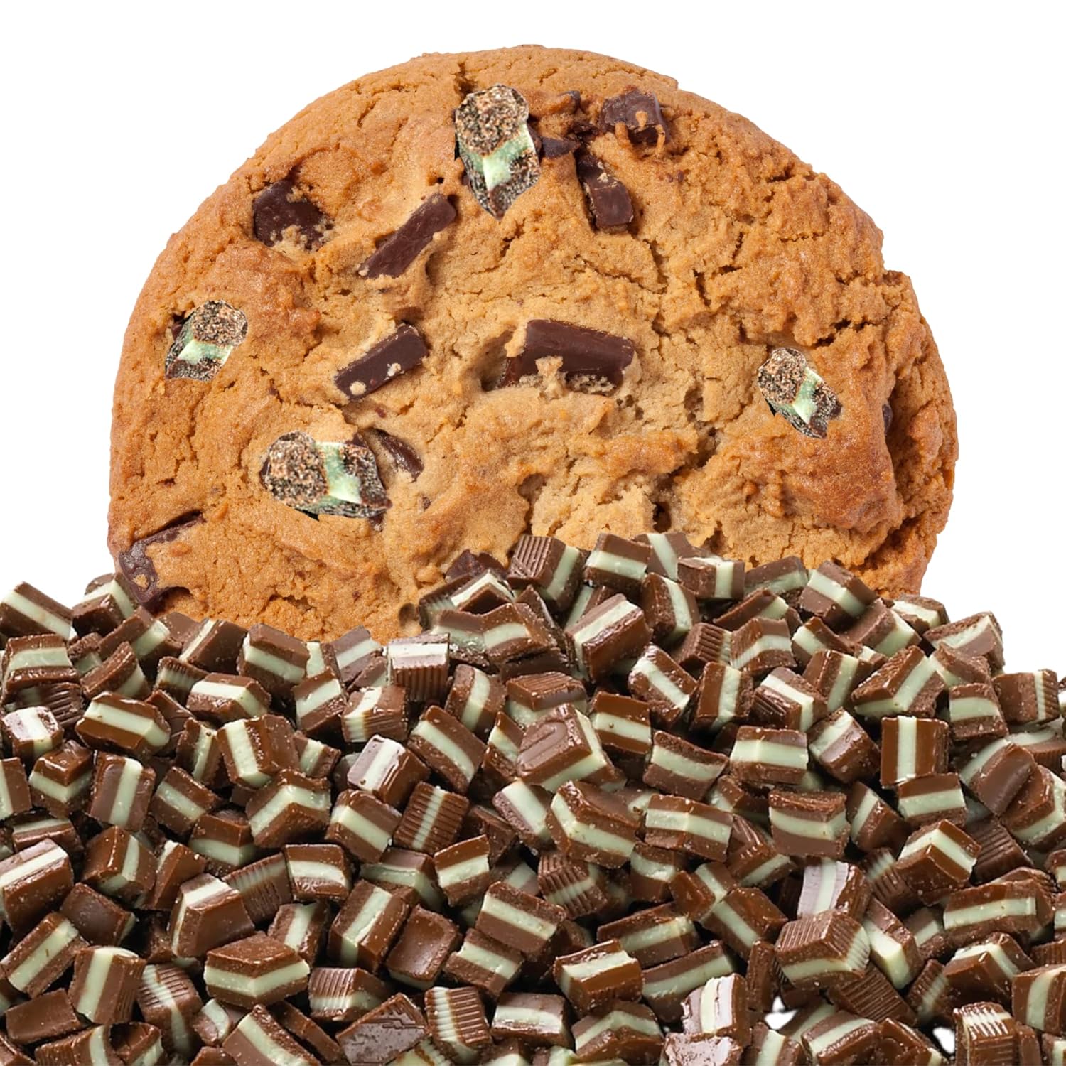 Chips de Navidad para hornear, sabor a crema de menthe, adornos para galletas, cupcakes y pasteles, bolsas a granel, paquete de 2