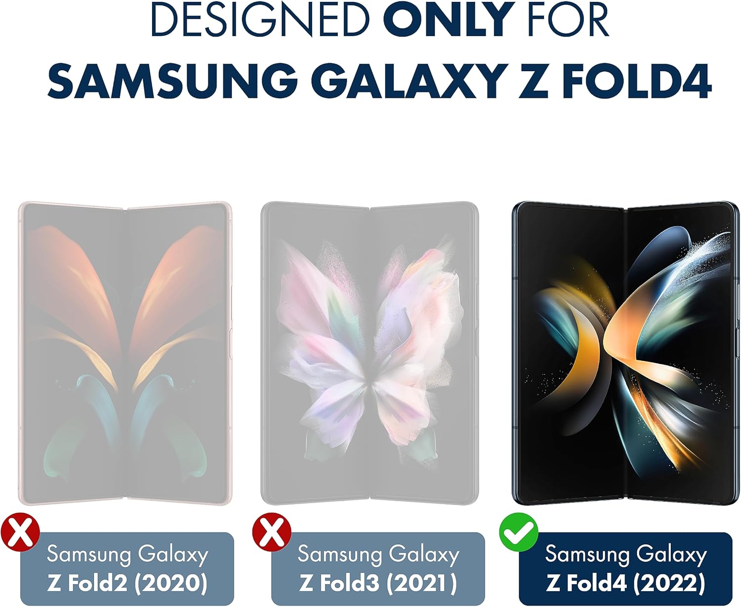 ArmorSuit MilitaryShield – Protector de pantalla antirreflejo diseñado para Samsung Galaxy Z Fold 4 5G, película mate compatible con fundas,