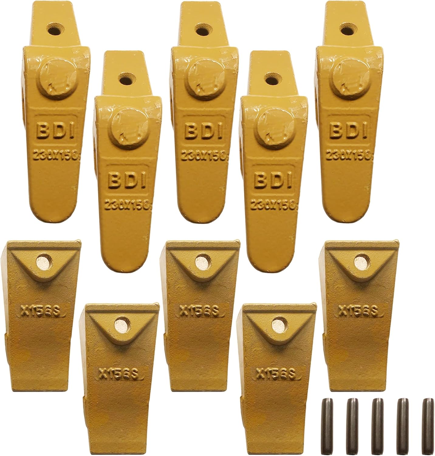 BDI Wear Parts Montaje 230 x 156 retroexcavadora, dientes de cucharón X156S, P156 Flex Pin Bobcat Skid Steer estilo oruga para mini excavadora –