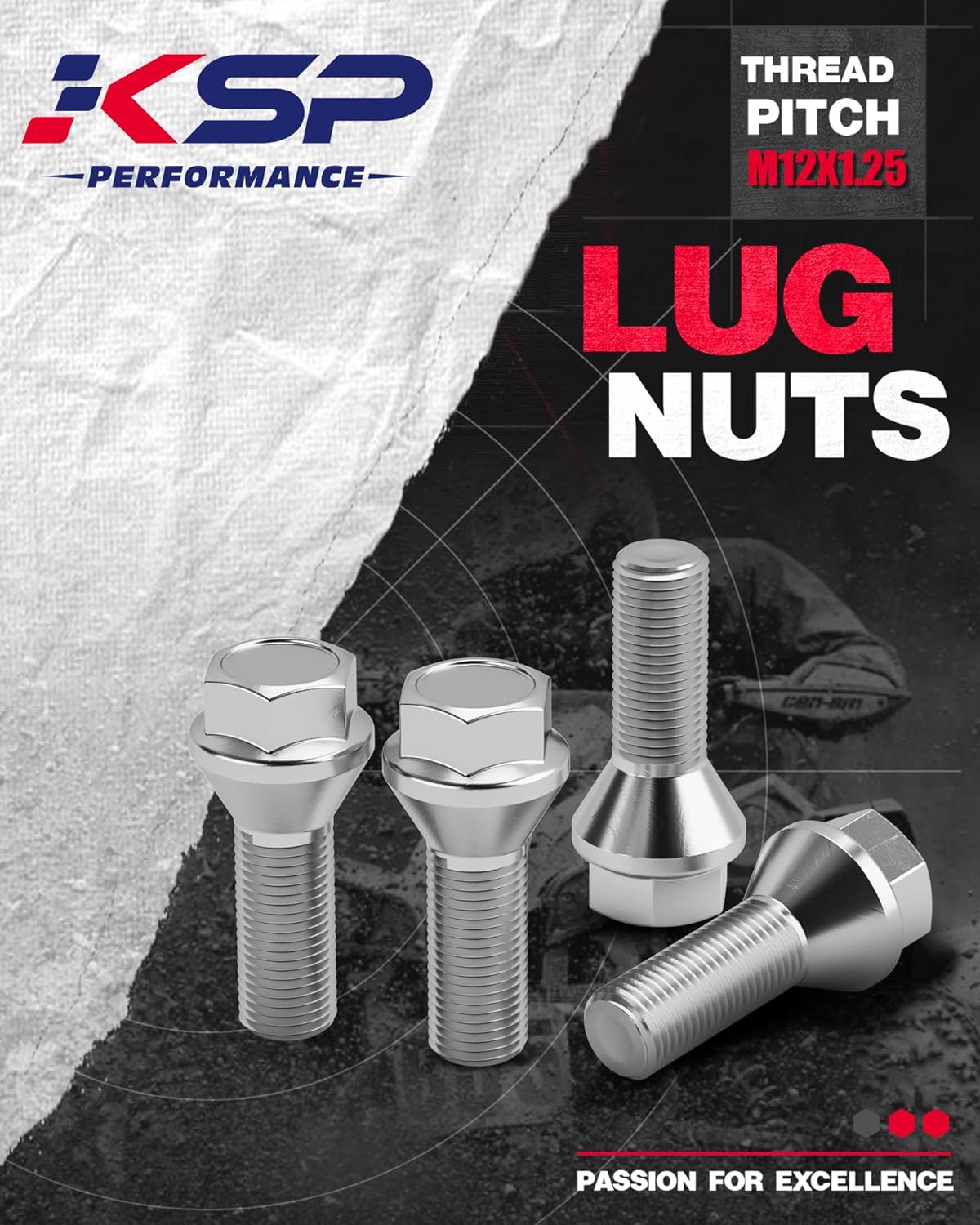 KSP M12x1.25 – Pernos de rueda para ruedas, 20 pernos de rueda extendidos OEMStock para Renegade 2015-2022, brújula 2017-2022, Cherokee 2014-2023,