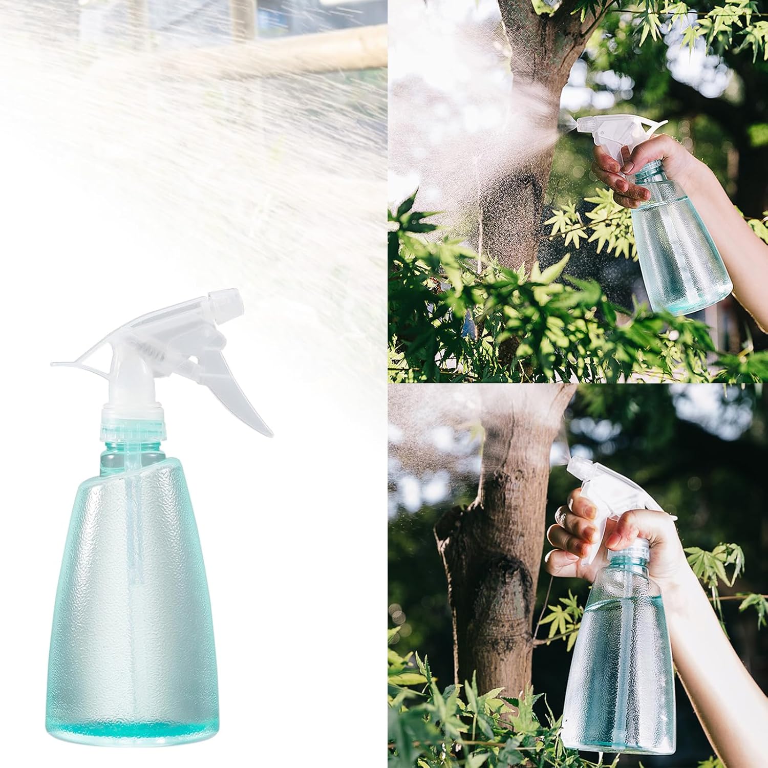 Botellas de spray de 16.9 fl oz botella atomizadora recargable de plantas pulverizadoras para jardinería, peluquería, botellas de limpieza, botella