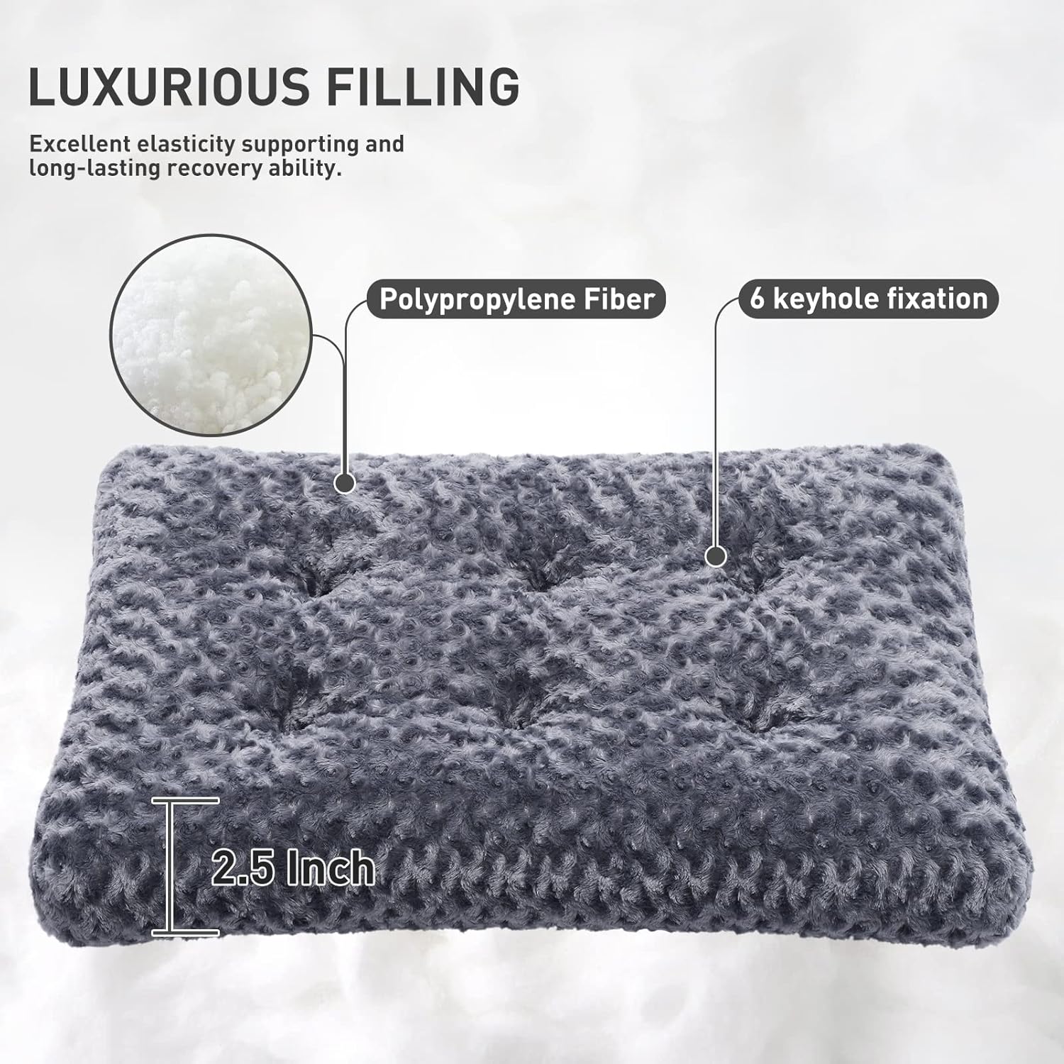 Cama lavable para perro de lujo para perros, cama Fulffy cómoda almohadilla antideslizante para mascotas para razas de perros grandes, jumbo,