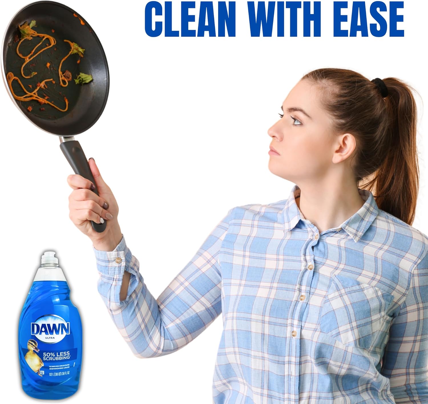 Dawn, Ultra – Líquido para lavar platos, aroma original, detergente total de 76 onzas, paquete de 2 a 38 onzas líquidas, paquete con 8 x 8 pulgadas,