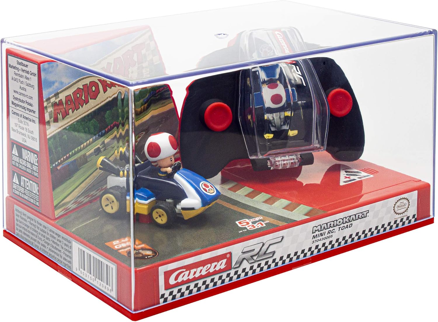 Carrera RC Nintendo Mario Kart 2.4 GHz Mini Coche de Juguete de Control Remoto de Radio Coleccionable – Sapo