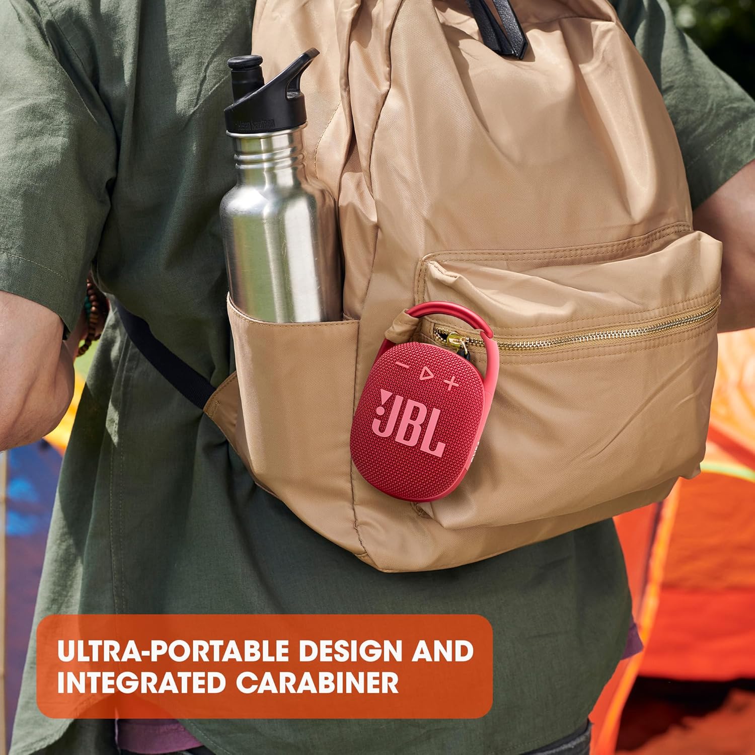 JBL Clip 4 Altavoz portátil con Bluetooth, batería incorporada, característica impermeable y a prueba de polvo