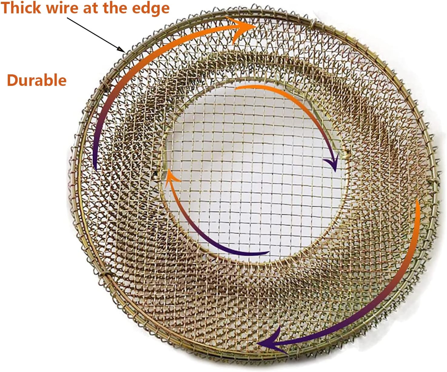 Cesta para huevos, cesta de almacenamiento de alambre, cesta colgante de metal plegable, cesta vacía de regalo de Navidad con asas, cesta para