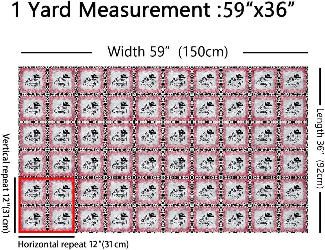 The Yard – Sombrero de vaquera rosa decorativo impermeable para exteriores, tela impresa por The Yard Piel de vaca rosa y blanca, tela de tapicería