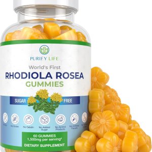 Gomitas de Rhodiola Rosea sin azúcar (1500 mgporción) Suplemento adaptogénico de Rhodiola Rosea y bloqueador de cortisol para rendimiento, Gomitas de Rhodiola Rosea sin azúcar (1500 mgporción) Suplemento adaptogénico de Rhodiola Rosea y bloqueador de cortisol para rendimiento,
