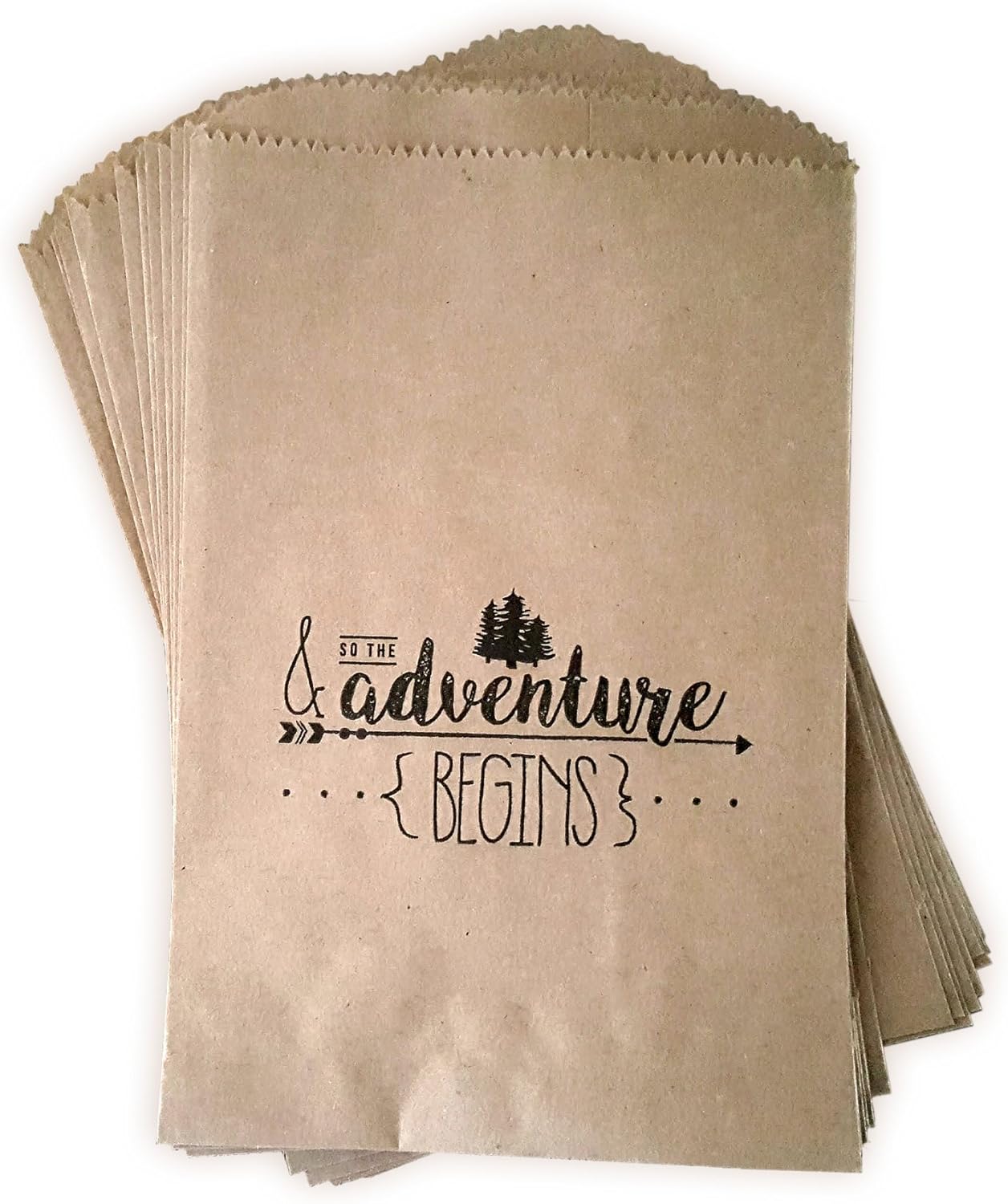 Papel kraft rústico para golosinas, regalos o bolsas de regalo de 24 unidades y por lo que la aventura comienza hecha de papel 100% reciclado