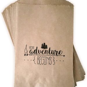 Papel kraft rústico para golosinas, regalos o bolsas de regalo de 24 unidades y por lo que la aventura comienza hecha de papel 100% reciclado Papel kraft rústico para golosinas, regalos o bolsas de regalo de 24 unidades y por lo que la aventura comienza hecha de papel 100% reciclado