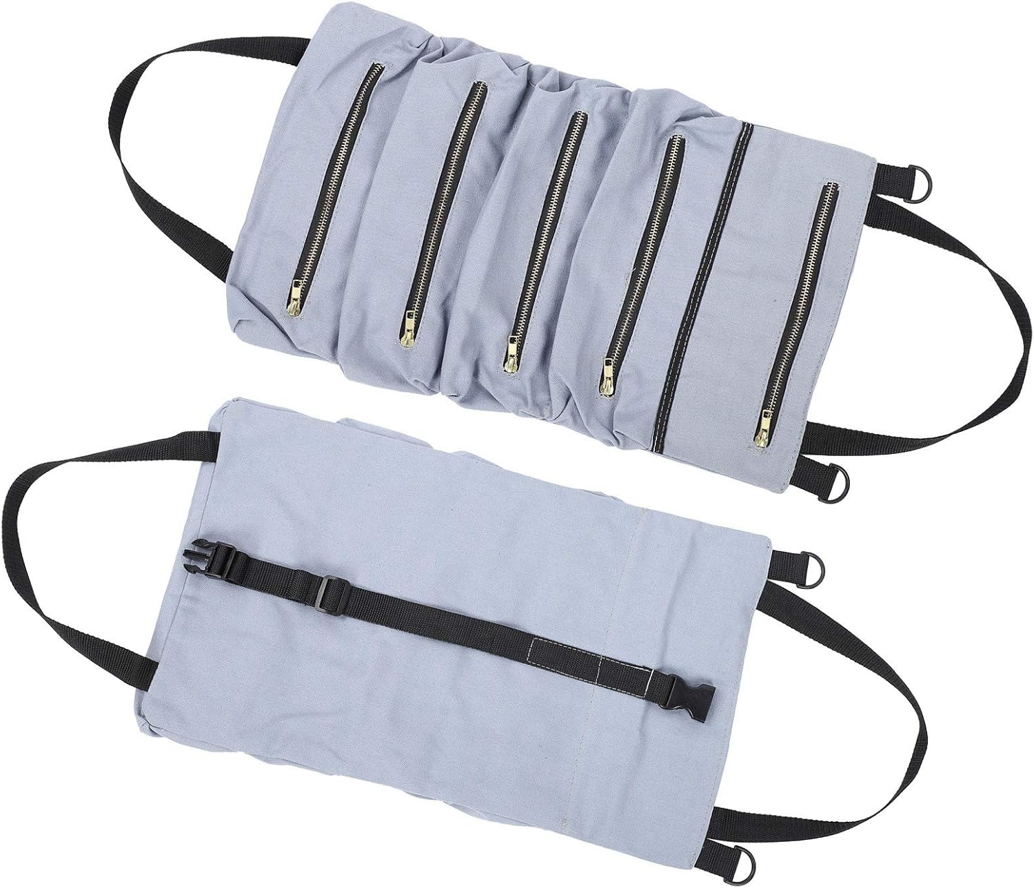 Bolsa organizadora de herramientas, bolsa de almacenamiento, lona portátil resistente para electricistas para jardineros, mecánicos de automóviles,