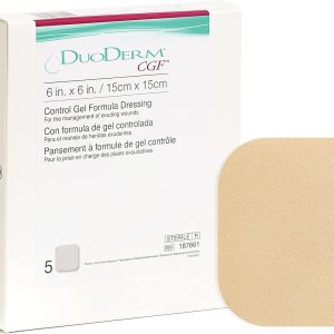 ConvaTec DuoDERM CGF – Apósito estéril hidrocoloide de 6 x 6 pulgadas para uso en heridas parciales y de espesor completo, cuadrado, beige, 187661, ConvaTec DuoDERM CGF – Apósito estéril hidrocoloide de 6 x 6 pulgadas para uso en heridas parciales y de espesor completo, cuadrado, beige, 187661,