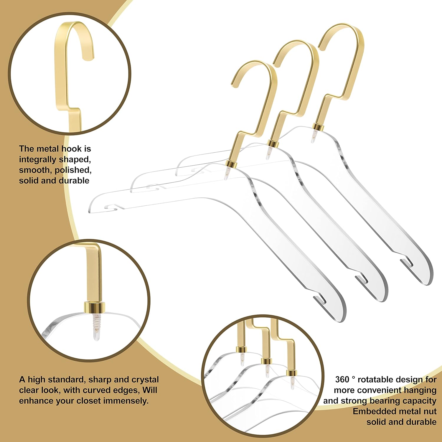 Quality Hangers Perchas acrílicas de tamaño infantil  Perchas transparentes para ropa de niños  Perfecto para 7  10 años  Disponible con gancho