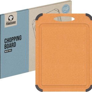 Chef Pomodoro Tabla de cortar de madera para cocina, apta para lavavajillas, doble cara con ranura para jugos, superficie antideslizante no porosa Chef Pomodoro Tabla de cortar de madera para cocina, apta para lavavajillas, doble cara con ranura para jugos, superficie antideslizante no porosa