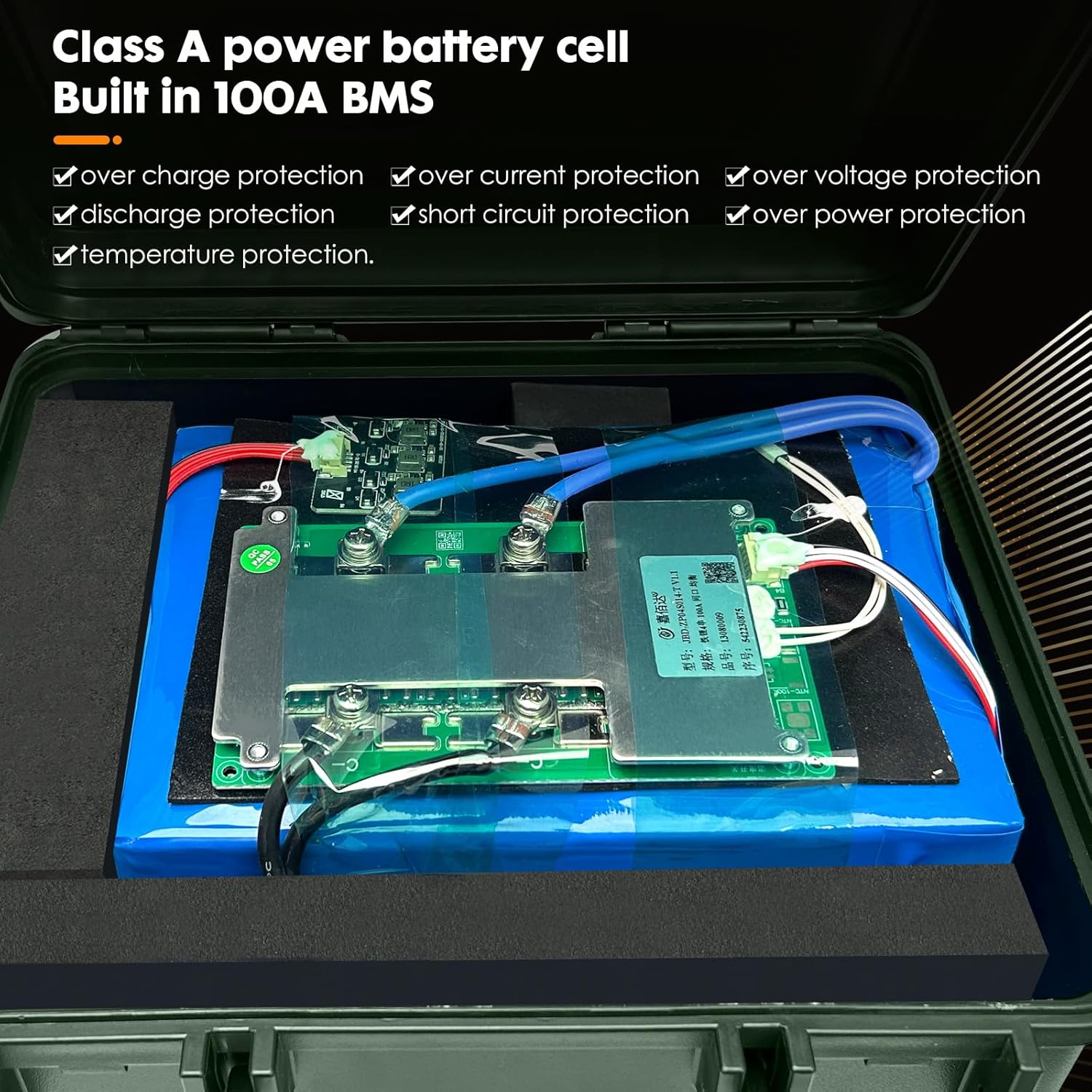 GuaiGLong Batería LiFePO4 de 12 V 80 Ah, batería de motor de arrastre integrada 100 A BMS 1024Wh, más de 8000 baterías de litio de ciclo profundo de