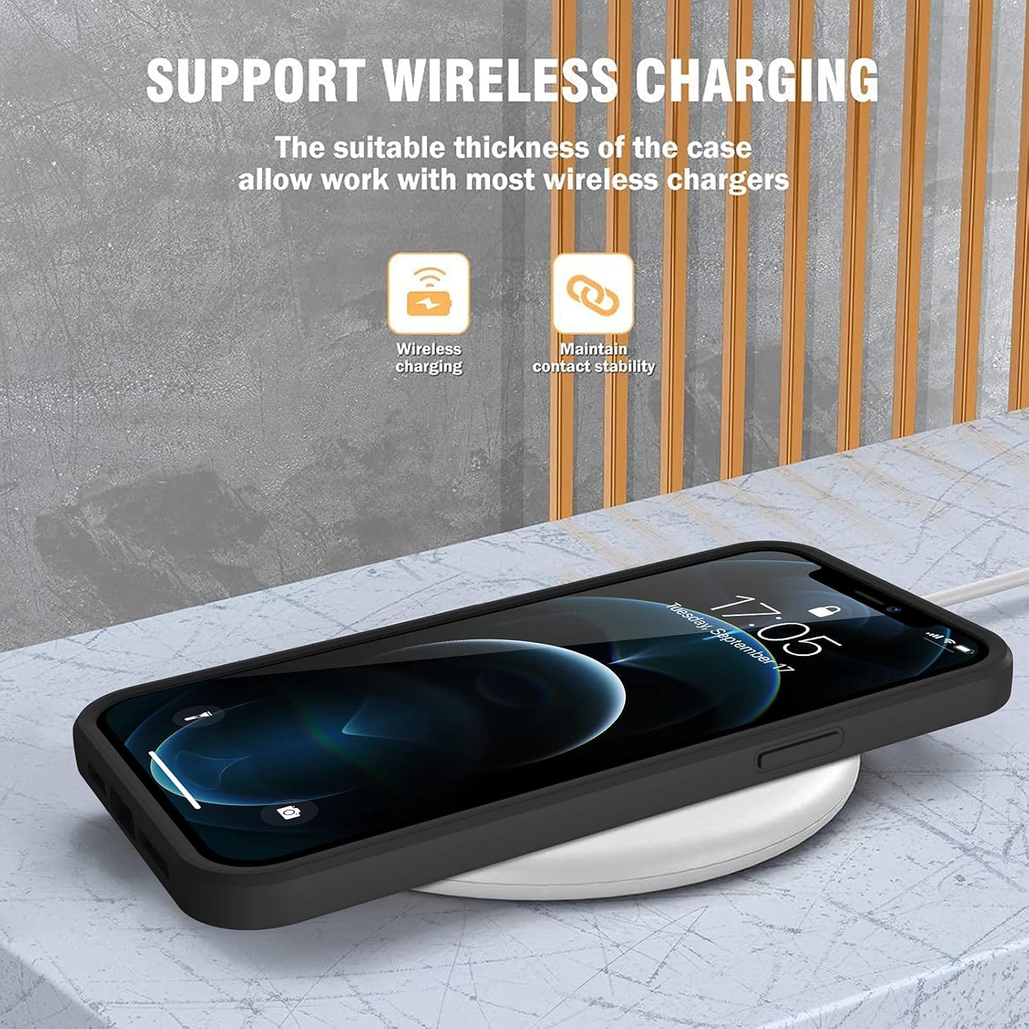 Urarssa Funda compatible con iPhone 12 Pro Max, diseño transparente de cuerpo completo con protector de pantalla integrado, a prueba de golpes,