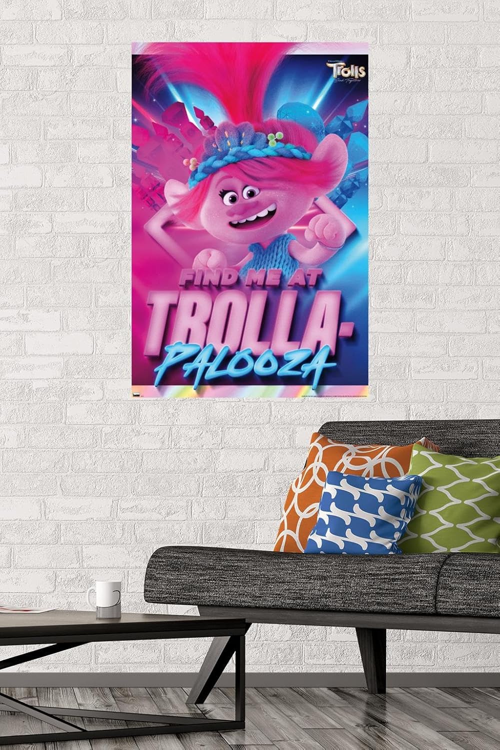 Trends International Trolls Band Together – Póster de pared de amapola, 22.37 x 34.00 pulgadas, versión sin marco