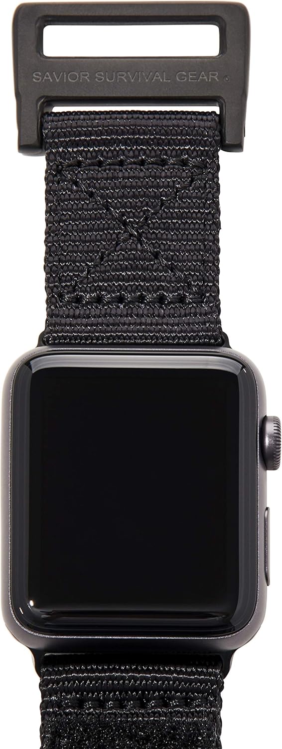 Savior Survival Gear Correa de reloj de nailon compatible con Apple Watch de 1.654in1.732in1.772in1.929in (iWatch Series 87654321SE), correa