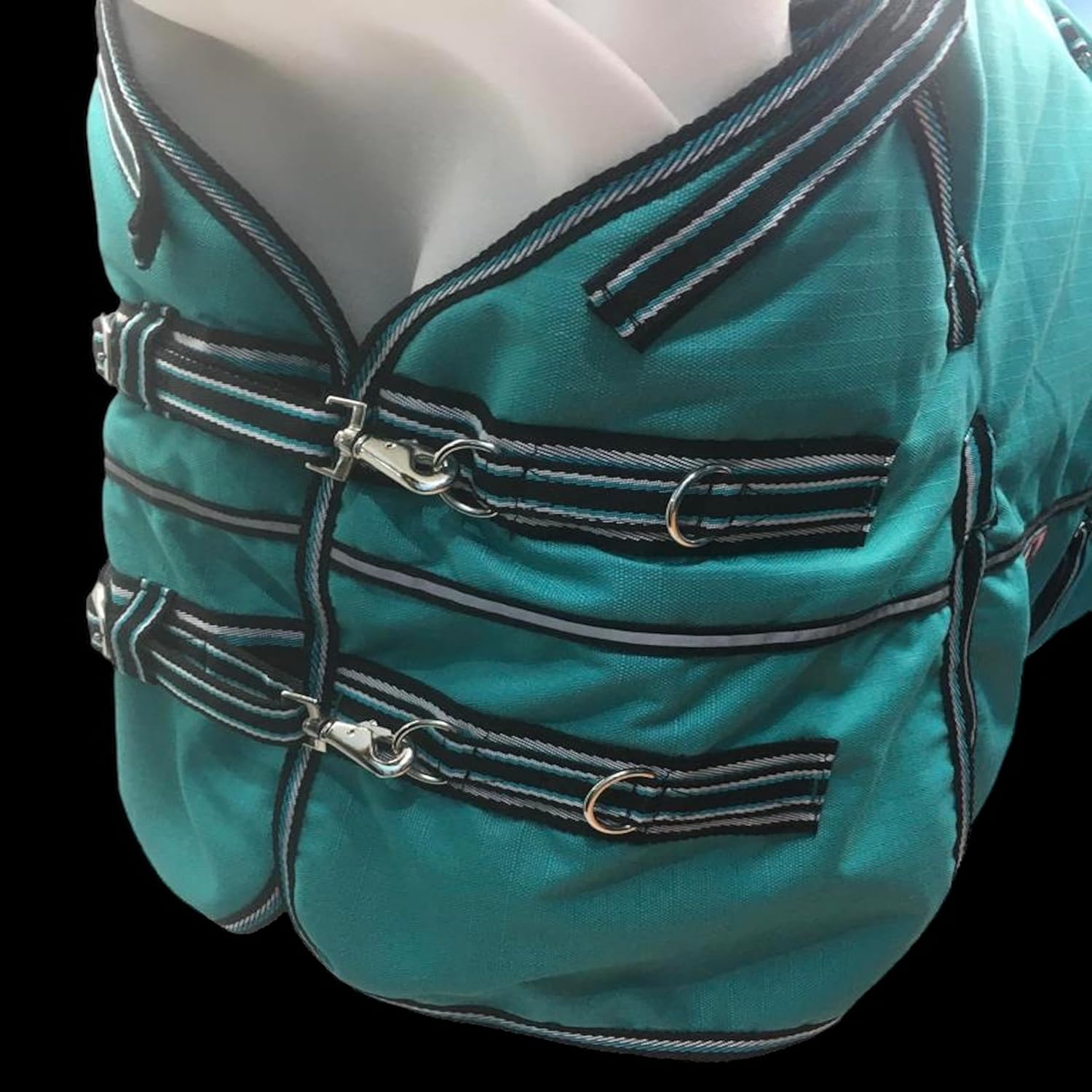 Majestic Ally Manta 1200D Ripstop Horse Turnout de 250 GSM relleno (turquesa, 80 pulgadas)