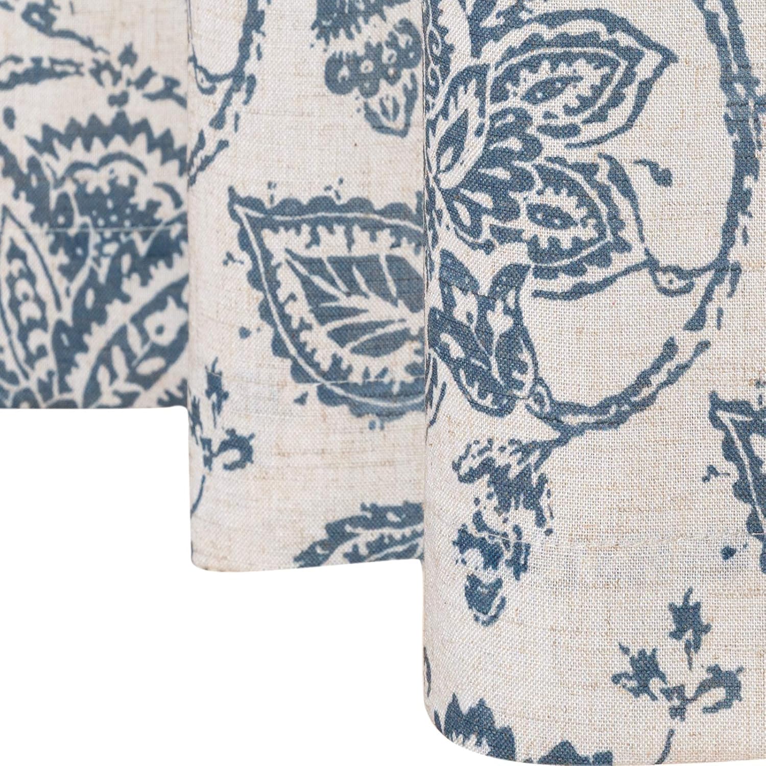 jinchan Cortinas de cocina de 36 pulgadas de largo, con estampado de pergamino de cachemira, cortinas cortas de lino para baño, diseño de medallón,