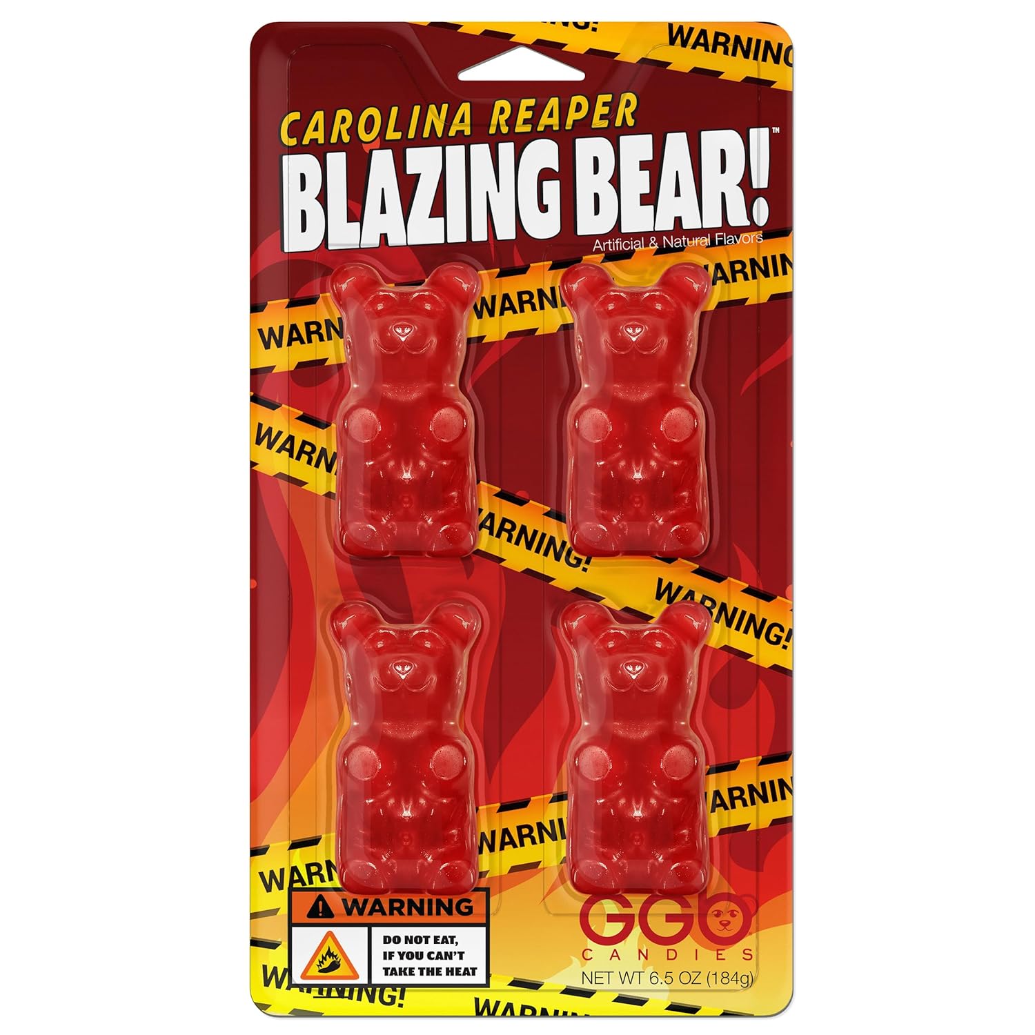 Big Bear! – Paquete de 4 ositos de gomitas picantes y picantes de GGB Candies (Carolina Reaper)