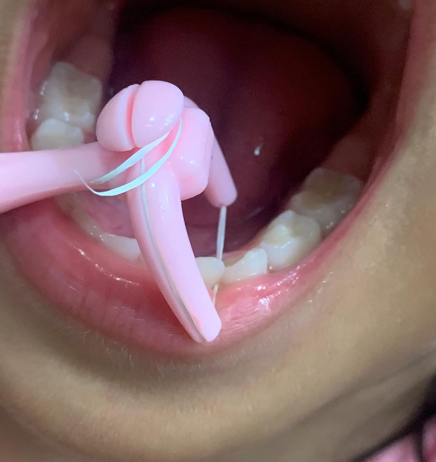 Diseño de mango de hilo dental sin desperdicios para adultos y niños, limpieza de dientes reutilizables, 1 unidad, regalo para hija de madre