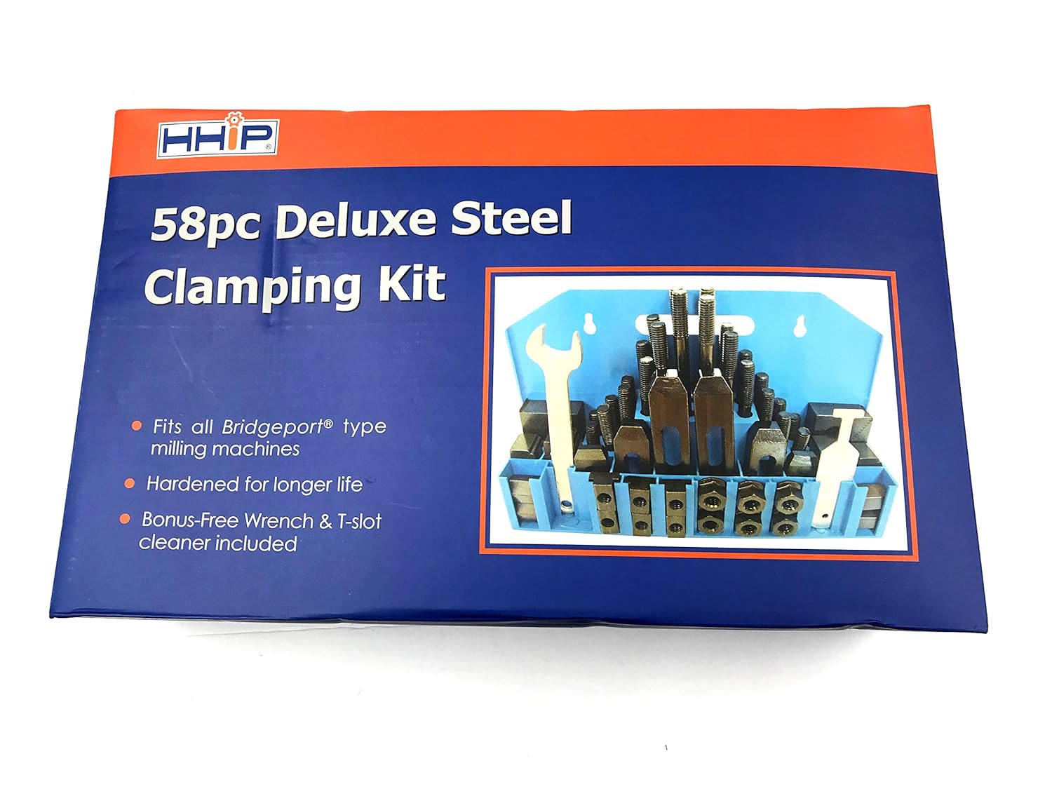 HHIP 3900-0001 Kit de sujeción de 58 piezas (ranura en T de 58 pulgadas) Tamaño de perno 12-13