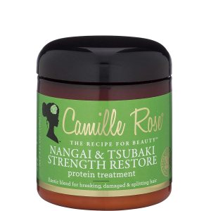 Camille Rose Nangai & Tsubaki Strength Restore Protein Hair Treatment  Fortalece, repara y reduce la rotura  8 onzas líquidas Camille Rose Nangai & Tsubaki Strength Restore Protein Hair Treatment  Fortalece, repara y reduce la rotura  8 onzas líquidas