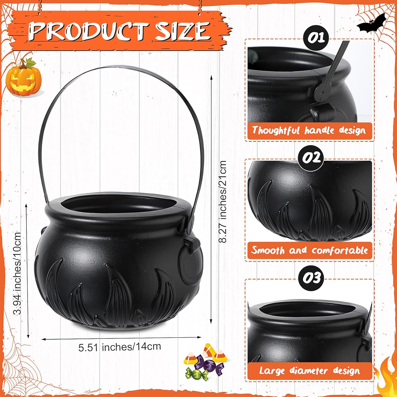 72 piezas de juegos de Halloween para baby shower, incluye 1 letrero de madera de adivinanzas de dulces, 50 tarjetas de adivinación, 20 lápices Hb y