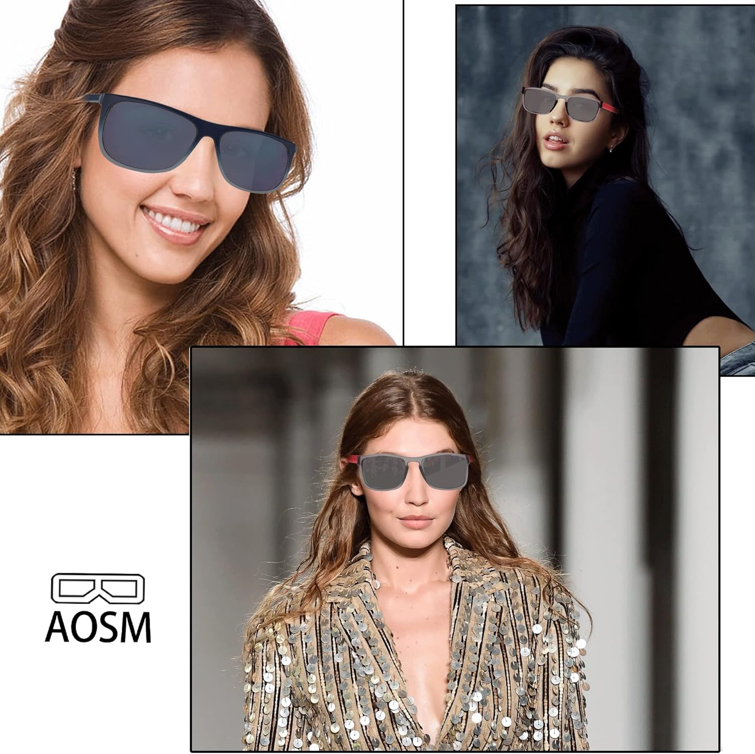 AOSM Classic Round Sunglasses for Women Men Retro Vintage Shades Parent-child Sun Glasses UV400 Protection Plastic Frame