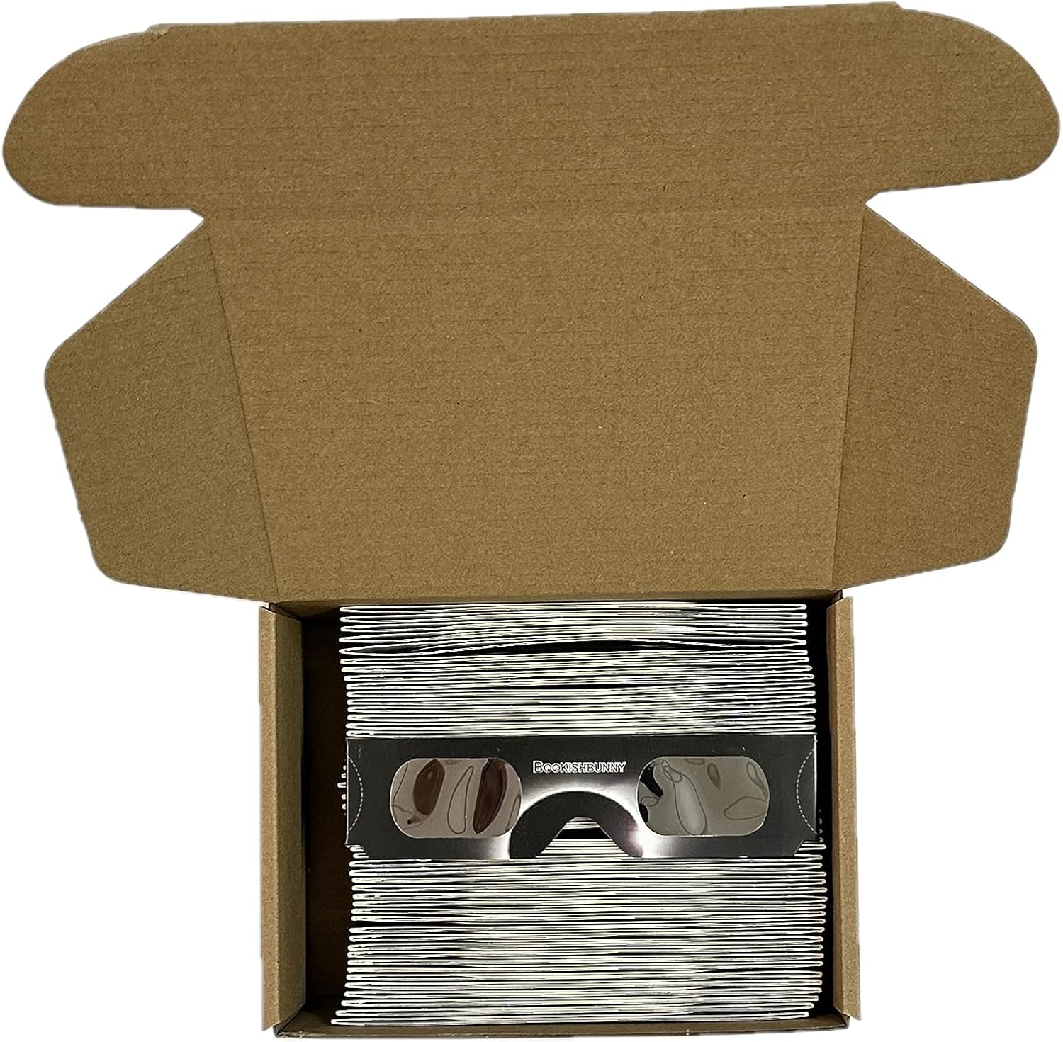 Bookishbunny 50 pares solares de los espectadores del eclipse de las gafas de papel de la visión del sol ISO certificó diversos patrones