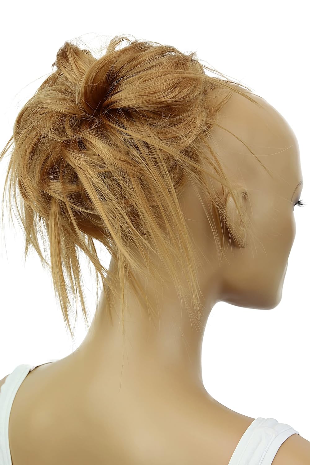 CAISHA Prettyshop – Banda elástica XXL tipo postizo de cabello voluminoso ondulado, ideal para peinados recogidos de novias o rodetes desaliñados,