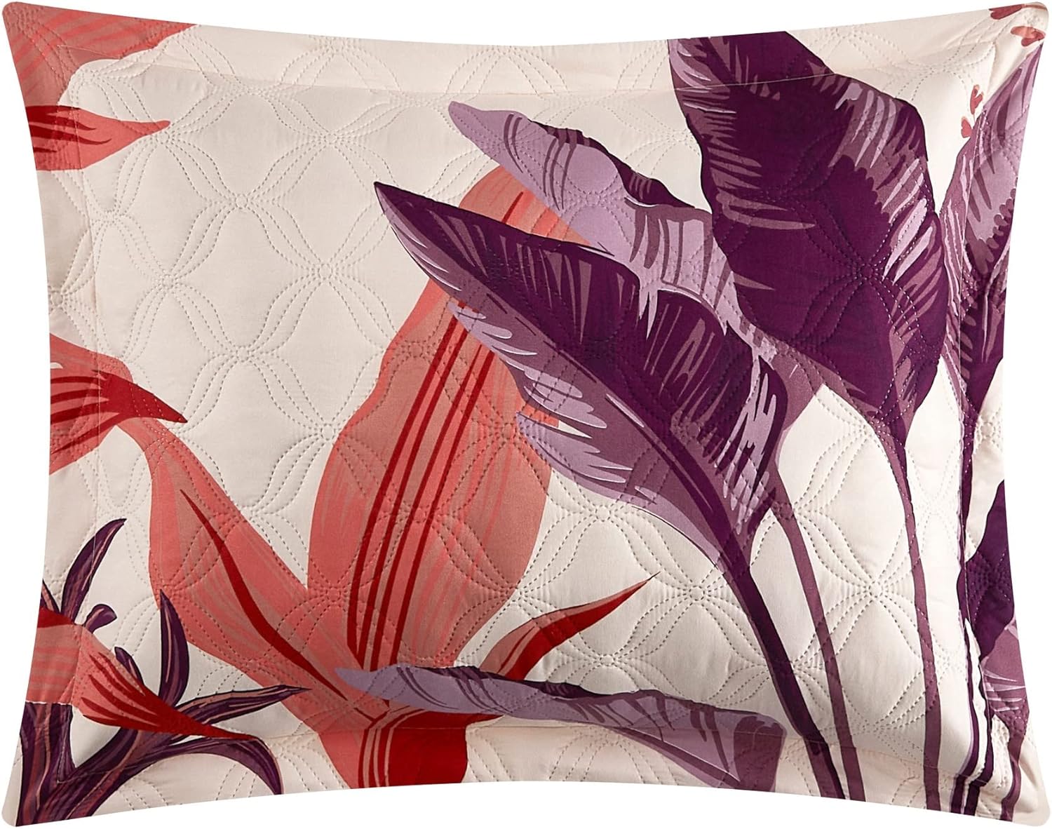 New York & Company Trident – Juego de edredón de 3 piezas, ropa de cama contemporánea con diseño floral a gran escala, fundas de almohada incluidas,
