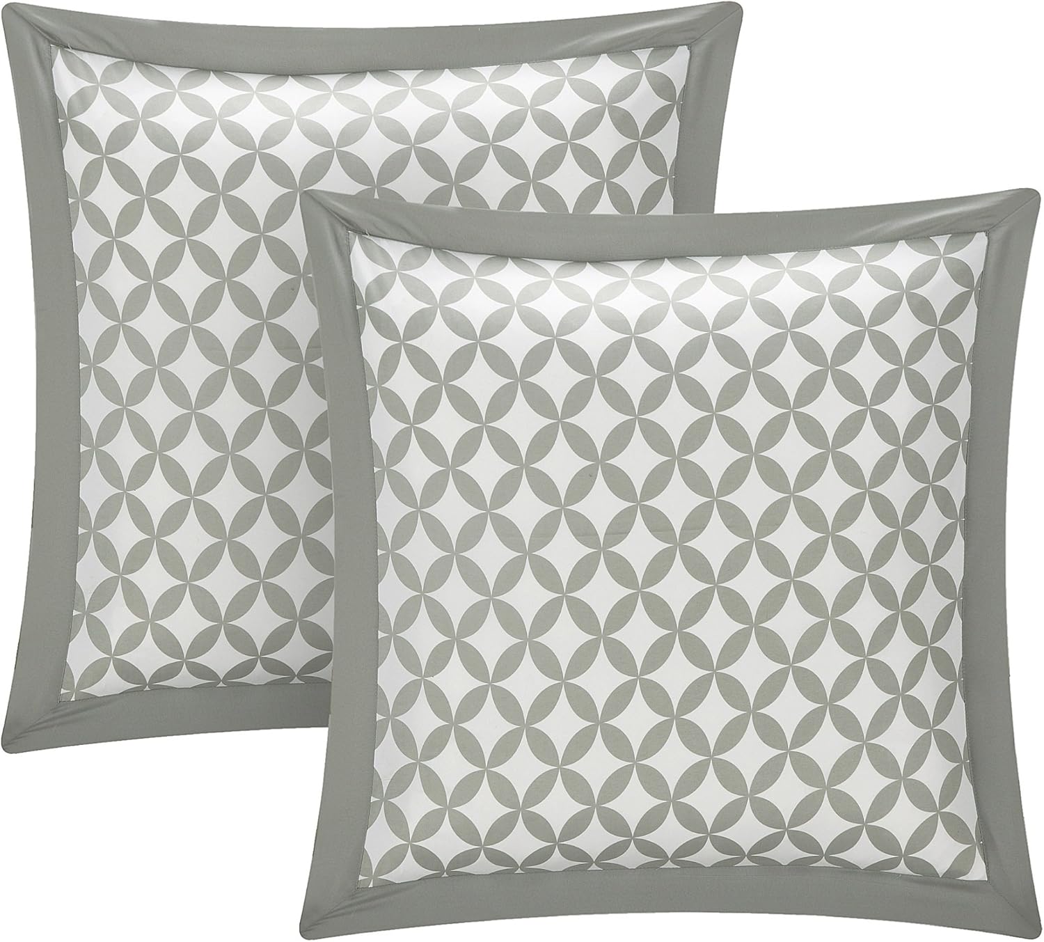 Chic Home Juego reversible de 7 piezas Iris a gran escala gris, edredón Queen