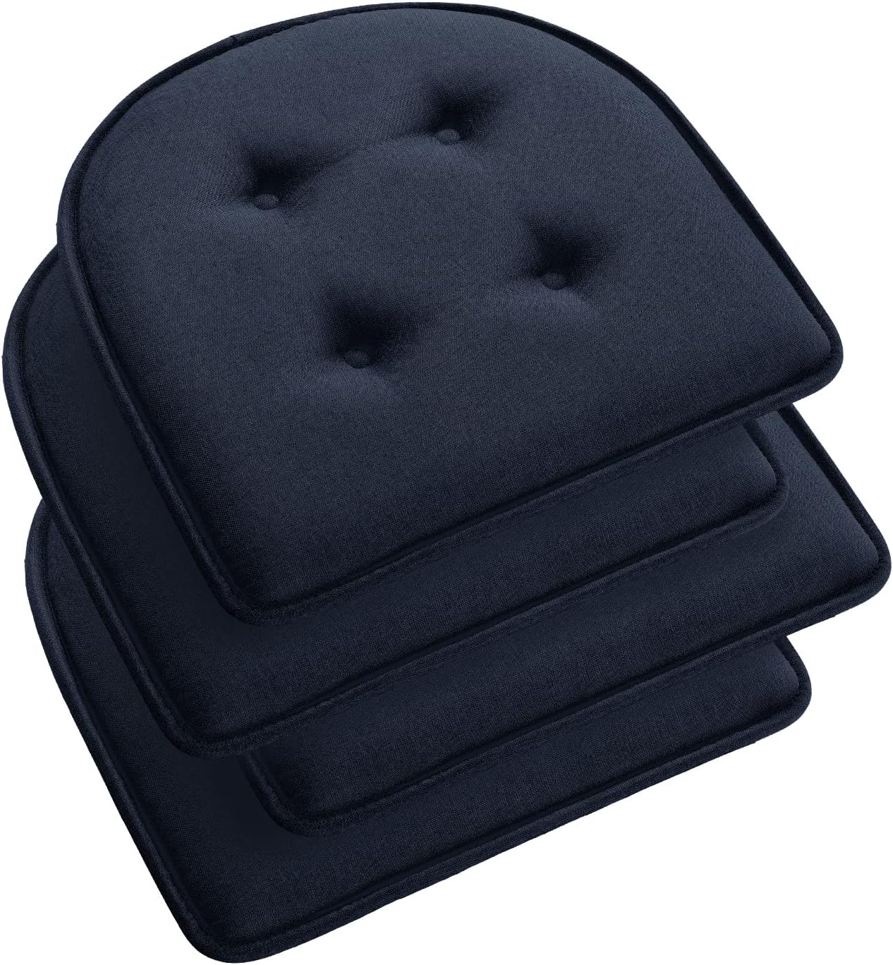 downluxe Cojines de espuma viscoelástica para sillas de comedor, almohadillas antideslizantes para sillas de cocina y sillas de oficina, en forma de