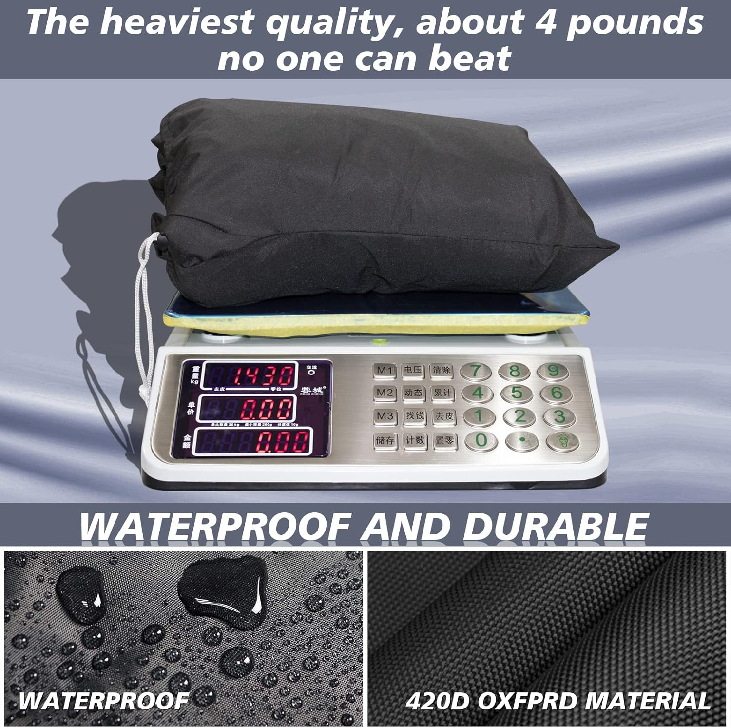 Funda para motocicleta, impermeable, con cremallera, para todas las estaciones, resistente al viento, alta resistencia al calor, al polvo y a la