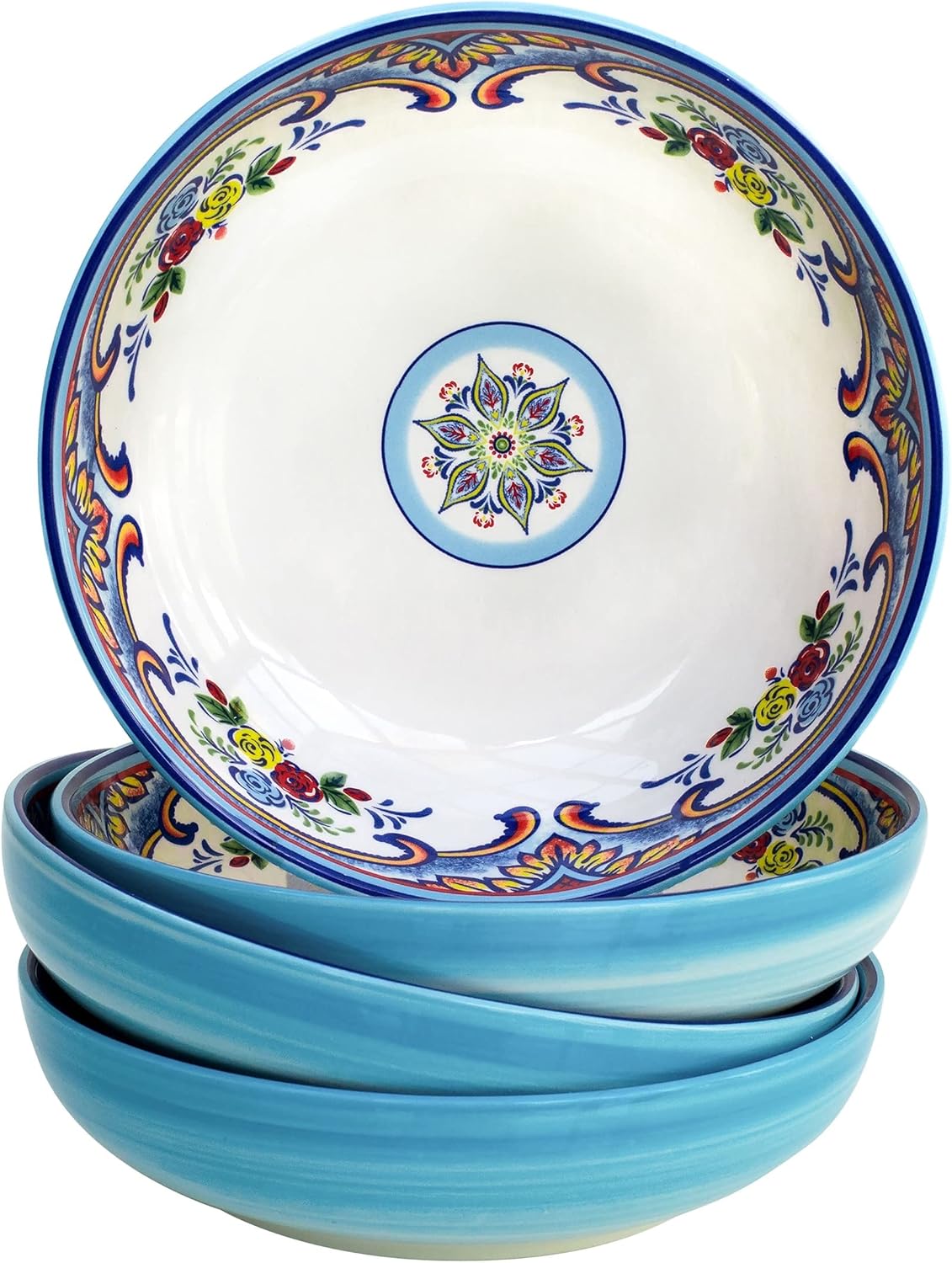 Euro Ceramica Zanzibar Collection – Juego de vajilla de 16 piezas para cocina y comedor y cuenco de salsa Zanzíbar de Euro Ceramica Zanzíbar, juego