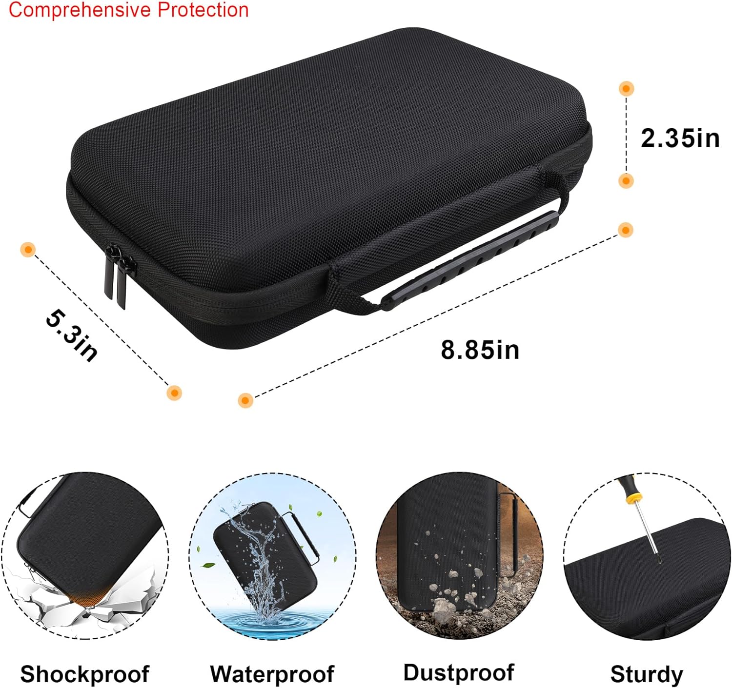 Elonbo Funda de transporte GPS para Garmin DriveSmart 76666561, DriveCam 76, Garmin RV 780795dezl OTR700OTR610 Garmin Catalyst GPS Navigator System,