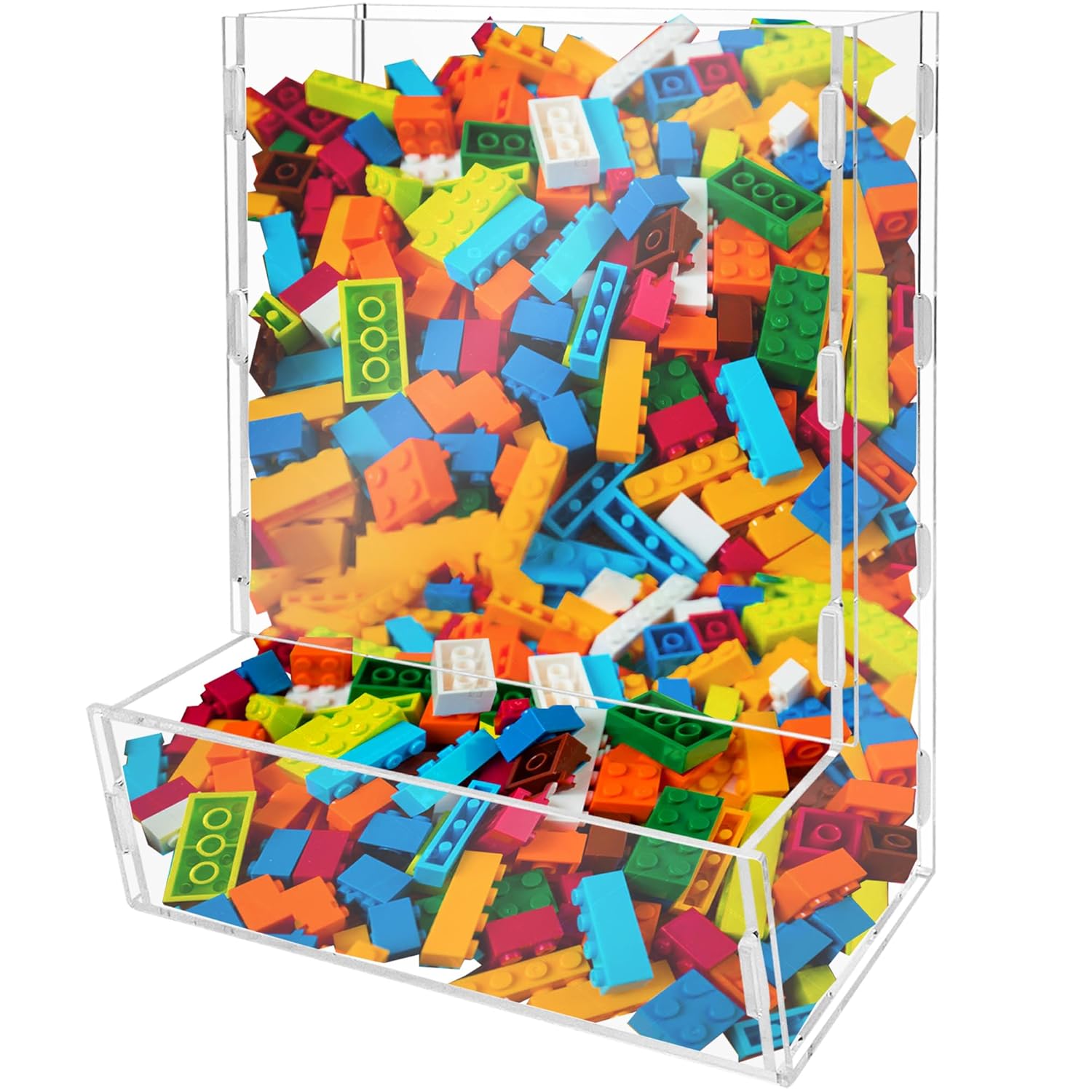 Montex Dispensador de juguetes de pared de acrílico, organizador de pared de acrílico, organizador colgante transparente para sala de juegos,