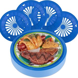 Tessco Porta platos de papel de plástico de 10.34 pulgadas, reutilizables, soporte redondo para platos, dispensador de platos de papel de colores Tessco Porta platos de papel de plástico de 10.34 pulgadas, reutilizables, soporte redondo para platos, dispensador de platos de papel de colores