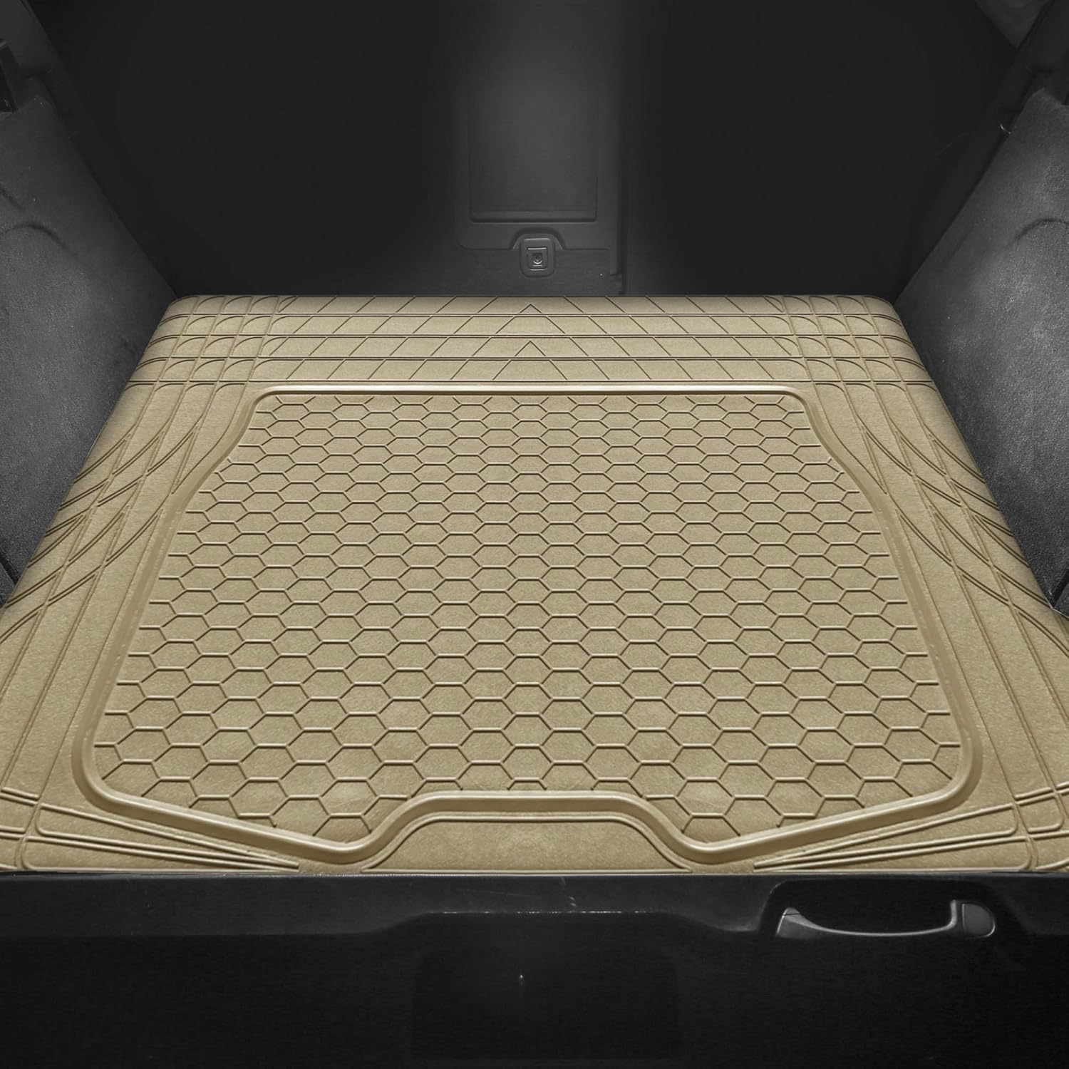 TLH Alfombra de carga de vinilo semi personalizable, grande, resistente de goma para automóviles, juego completo de ajuste universal, alfombrillas